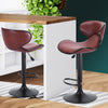 2x Bar Stools Stool Kitchen Chairs Swivel PU Leather Industrial Furniture Brown Deals499