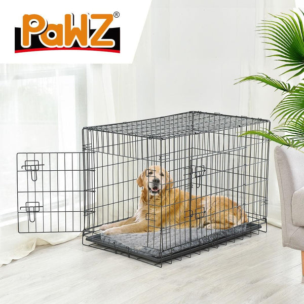 PaWz Pet Dog Cage Crate Kennel Portable Collapsible Puppy Metal Playpen 42" Deals499