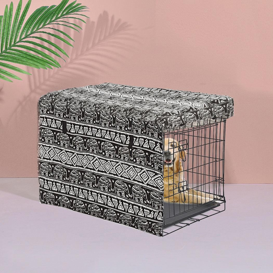 PaWz Pet Dog Cage Crate Metal Carrier Portable Kennel With Cover 48