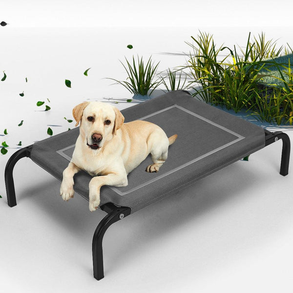 Pet Bed Dog Beds Bedding Sleeping Non-toxic Heavy Trampoline Grey XL Deals499