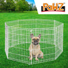 PaWz Pet Dog Playpen Puppy Exercise 8 Panel Fence Silver Extension No Door 36" Deals499