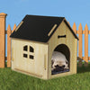 Wooden Dog House Pet Kennel Timber Indoor Cabin Medium Oak M Deals499