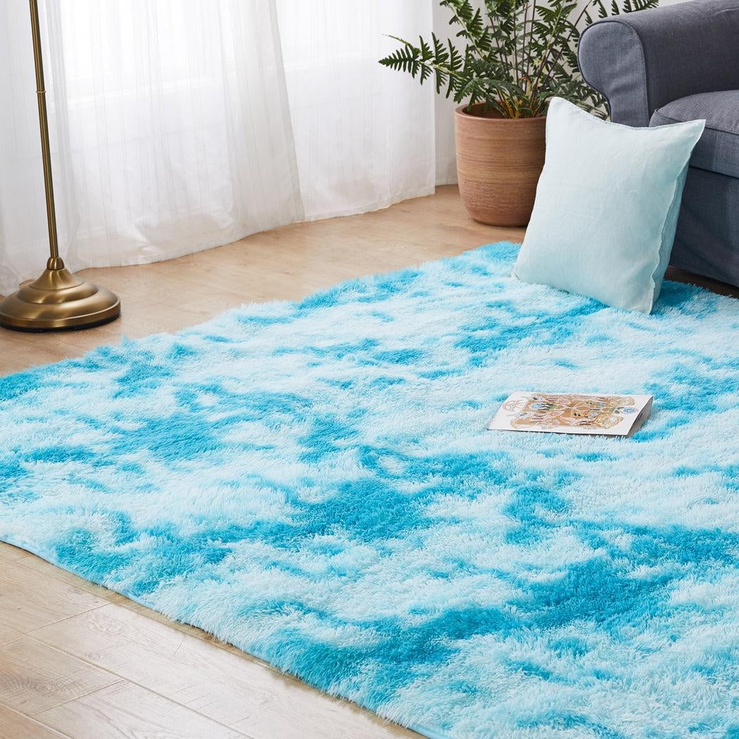 Floor Rug Shaggy Rugs Soft Large Carpet Area Tie-dyed Maldives 80x120cm Deals499