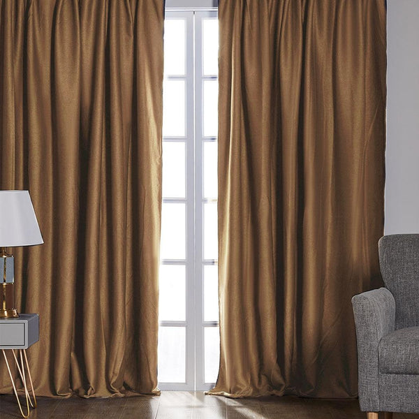 2X Blockout Curtains Curtain Blackout Bedroom 180cm x 230cm Mustard Deals499