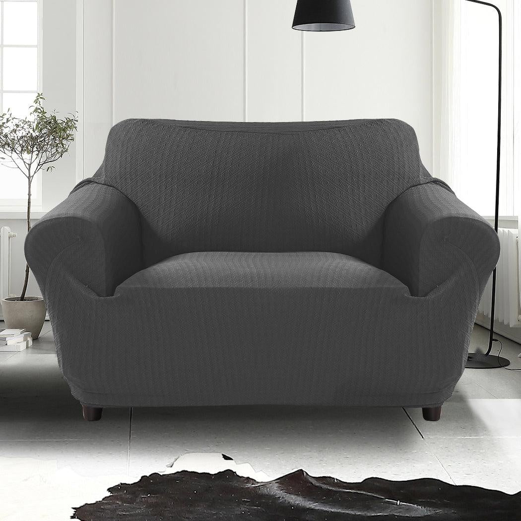 Sofa Cover Slipcover Protector Couch Covers 2-Seater Dark Grey Deals499