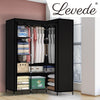 Levede Portable Clothes Closet Wardrobe Space Saver Storage Cabinet Black Deals499