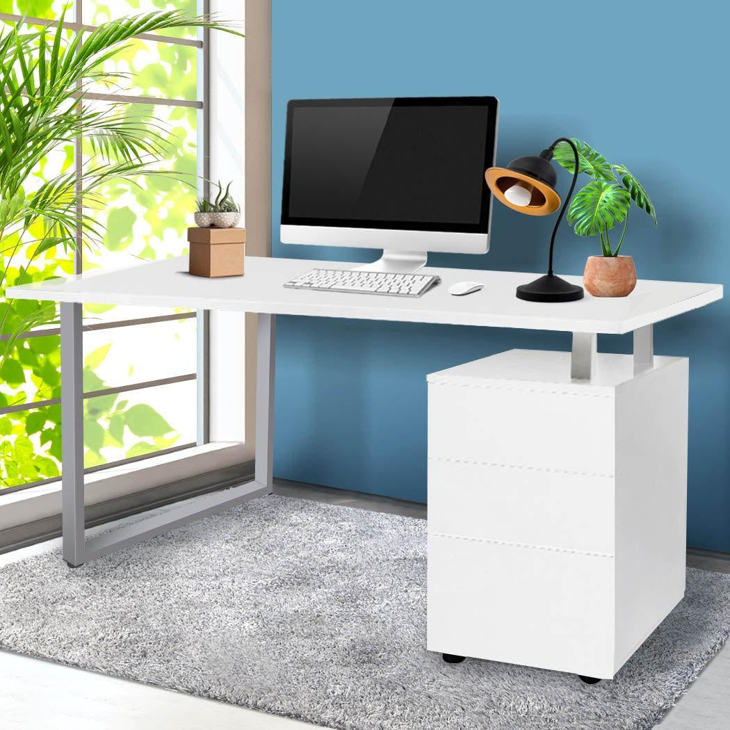 Office Computer Desk Student Laptop Study Table Home Workstation Shelf Desks White Deals499