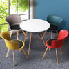 Office Meeting Table Chair Set 4 PU Leather Seat Dining Tables Chair Round Desk Type 6 Deals499