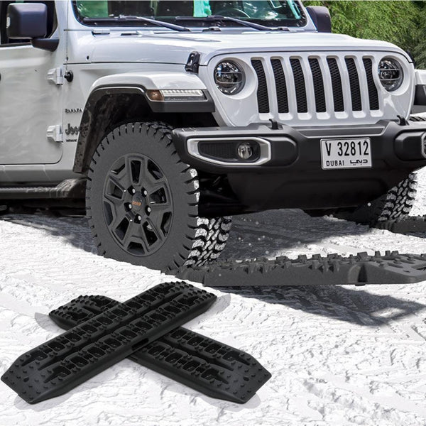 2PK Recovery Tracks 10T Sand Tracks Mud Snow Grass Accessory 4WD In Black Colour Deals499