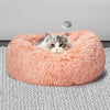 Pet Bed Cat Dog Donut Nest Calming Kennel Cave Deep Sleeping Pink M Deals499