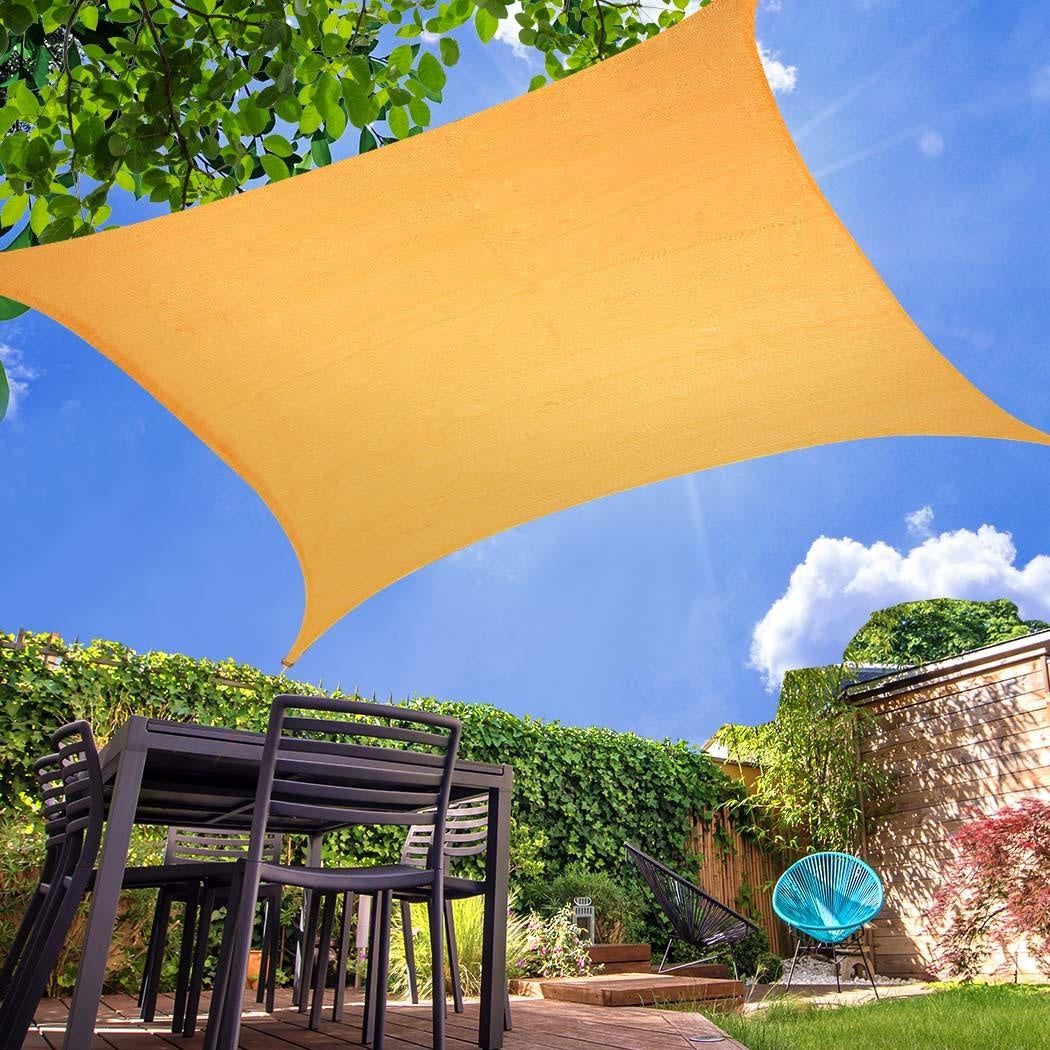 Sun Shade Sail Cloth Rectangle Canopy ShadeCloth Outdoor Awning Cover Beige 3x4M Deals499