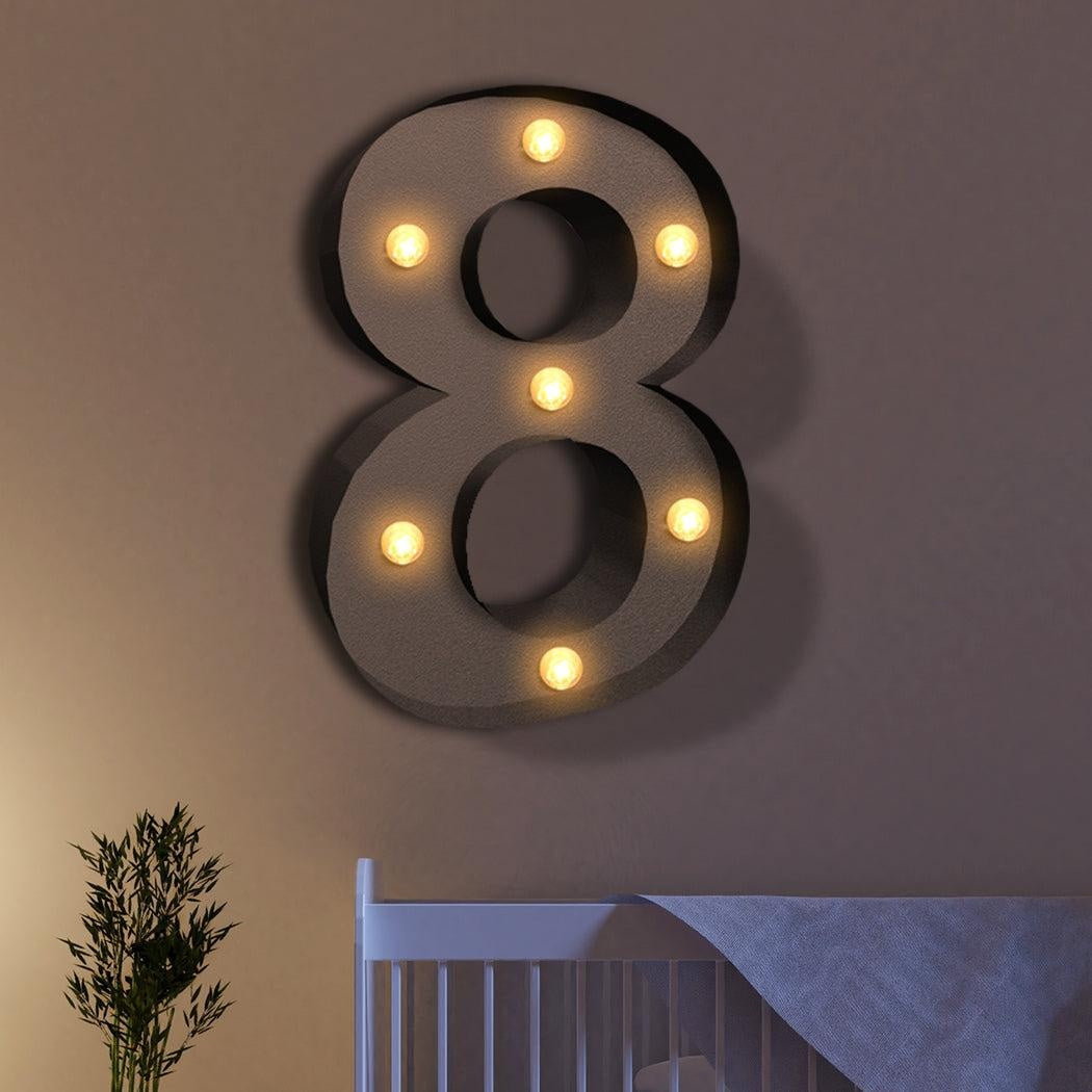 LED Metal Number Lights Free Standing Hanging Marquee Event Party D?cor Number 8 Deals499