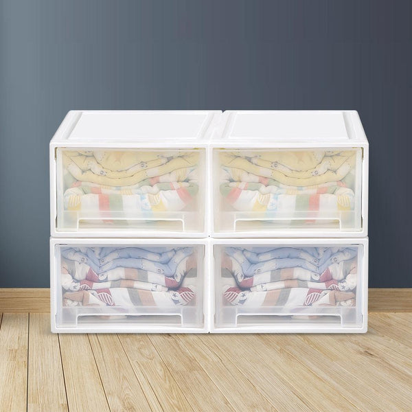 Storage  Drawers Set Cabinet Tools Organiser Box Chest Drawer Plastic Stackable Deals499