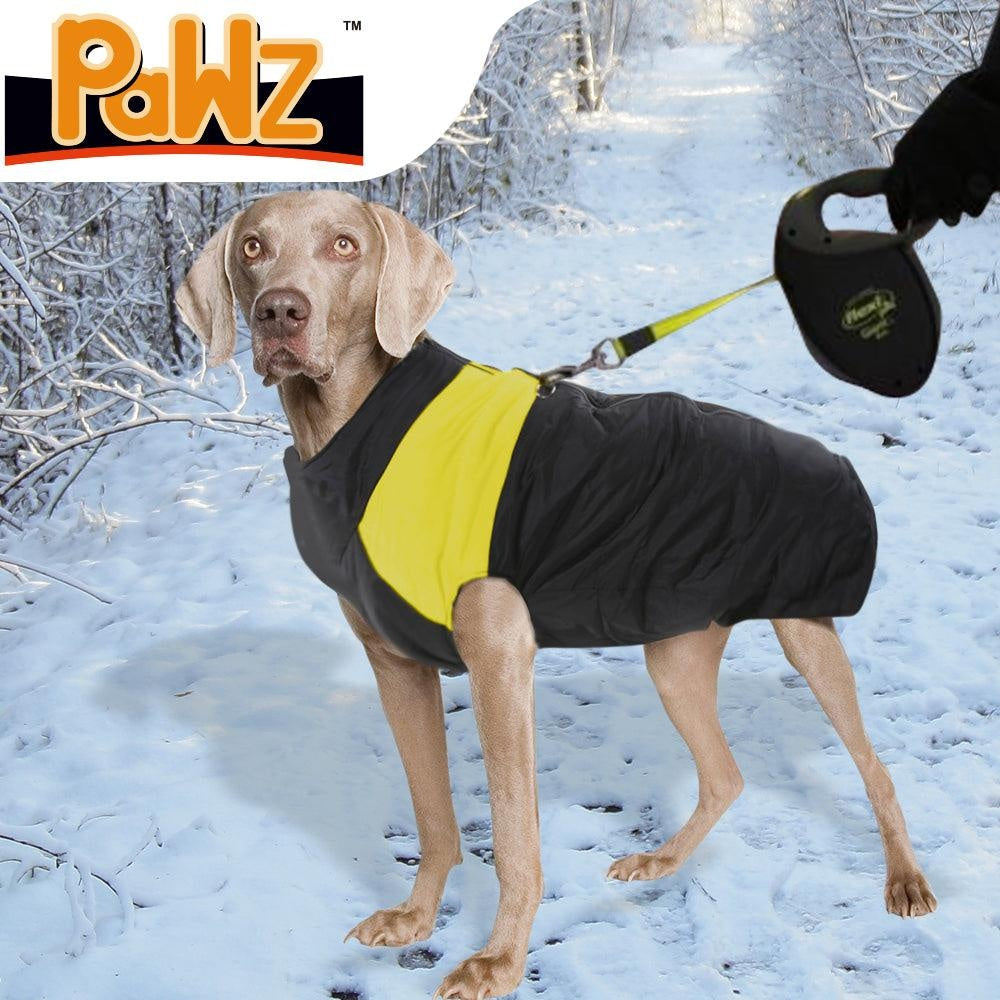 PaWz Dog Winter Jacket Padded Pet Clothes Windbreaker Vest Coat 4XL Orange Deals499