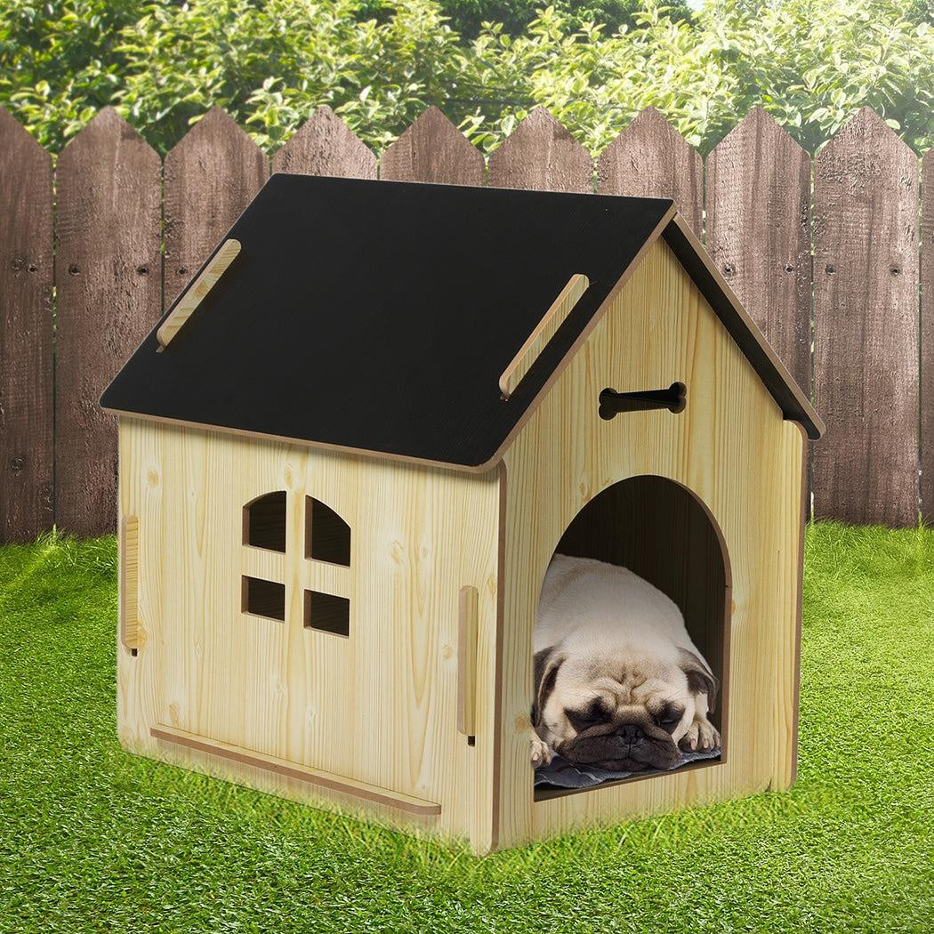 Wooden Dog House Pet Kennel Timber Indoor Cabin Extra Large Oak XL Deals499