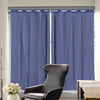 2x Blockout Curtains Panels 3 Layers with Gauze Room Darkening 180x230cm Navy Deals499