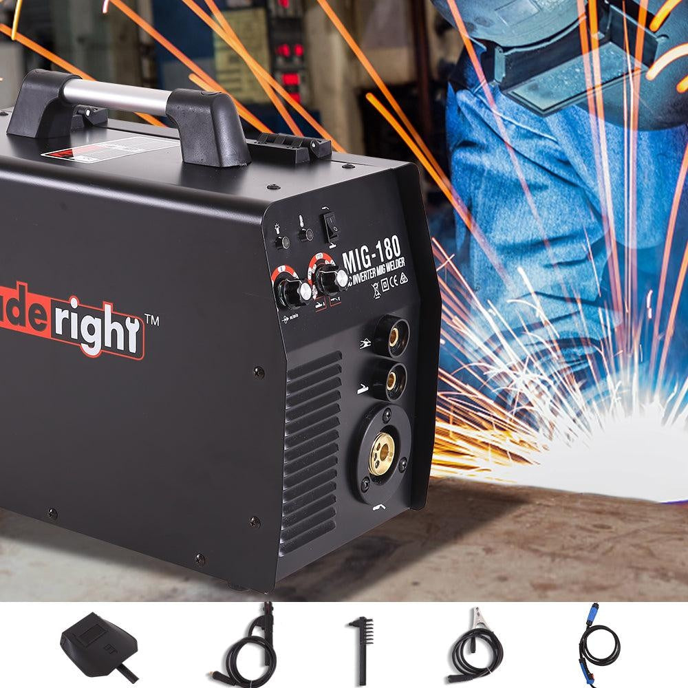 Traderight 180Amp Welder MIG ARC MAG Welding Machine Gas / Gasless Portable Deals499