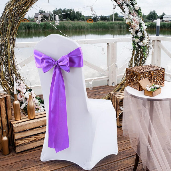 20x Satin Chair Sashes Cloth Cover Wedding Party Event Decoration Table Runner Deals499