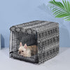 PaWz Pet Dog Cage Crate Metal Carrier Portable Kennel With Bed Cover 48" Deals499