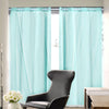 2x Blockout Curtains Panels 3 Layers with Gauze Room Darkening 140x230cm Aqua Deals499