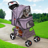 PaWz Pet Stroller 4 Wheels Dog Cat Cage Puppy Pushchair Travel Walk Carrier Pram Deals499