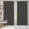 2x Blockout Curtains Panels 3 Layers Eyelet Room Darkening 240x230cm Charcoal Deals499