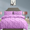 DreamZ Diamond Pintuck Duvet Cover Pillow Case Set in Super King Size in Plum Deals499