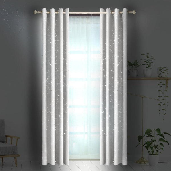 Star Blockout Blackout Curtains 3 Layers Eyelet Pure Fabric Room Darkening Deals499