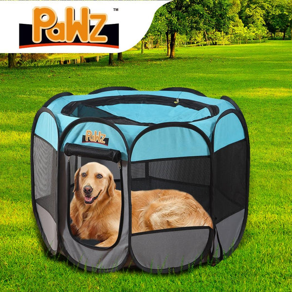 PaWz Dog Playpen Pet Play Pens Foldable Panel Tent Cage Portable Puppy Crate 62" Deals499