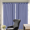 2x Blockout Curtains Panels 3 Layers with Gauze Room Darkening 240x230cm Navy Deals499