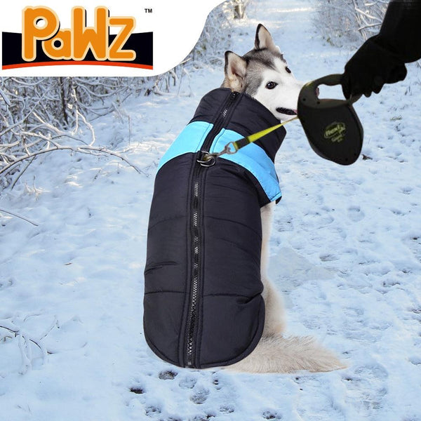 PaWz PaWz Dog Winter Jacket Padded Waterproof Pet Clothes Windbreaker 2XL Blue Deals499