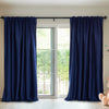 2X Blockout Curtains Curtain Blackout Bedroom 132cm x 213cm Navy Deals499