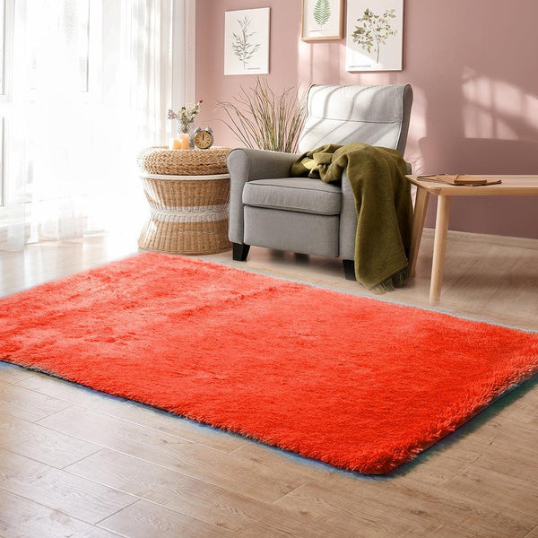 Designer Soft Shag Shaggy Floor Confetti Rug Carpet Home Decor 120x160cm Red Deals499