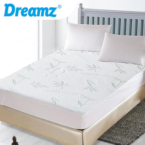 DreamZ Fitted Waterproof Breathable Bamboo Mattress Protector Super King Size Deals499