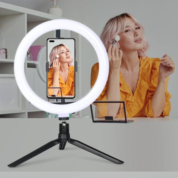 LED Ring Light with Tripod Stand Phone Holder Dimmable Studio Photo Makeup Lamp Type1 Deals499