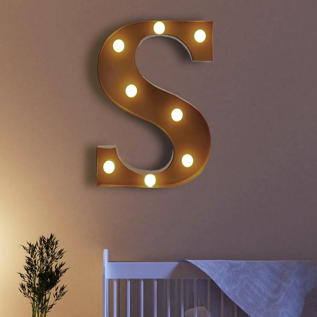 LED Metal Letter Lights Free Standing Hanging Marquee Event Party D?cor Letter S Deals499