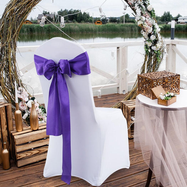 20x Satin Chair Sashes Cloth Cover Wedding Party Event Decoration Table Runner Deals499