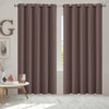 2x Blockout Curtains Panels 3 Layers Eyelet Room Darkening 180x230cm Taupe Deals499