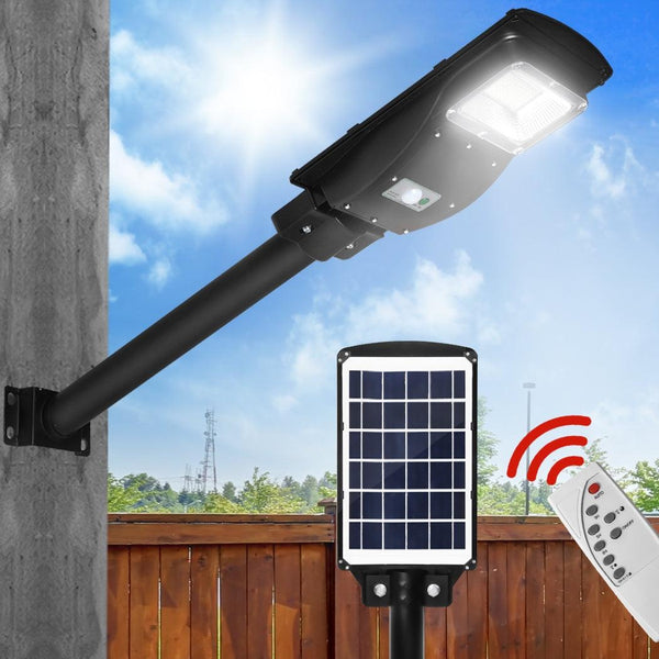 Solar Sensor LED Street Lights Flood Garden Wall Light Motion Pole Outdoor 30W Deals499