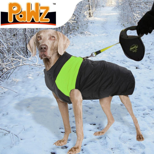 PaWz PaWz Dog Winter Jacket Padded  Pet Clothes Windbreaker Vest Coat 5XL Green Deals499