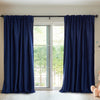 2X Blockout Curtains Curtain Blackout Bedroom 240cm x 230cm Navy Deals499