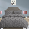 DreamZ Diamond Pintuck Duvet Cover Pillow Case Set in Full Size in Charcoal Deals499