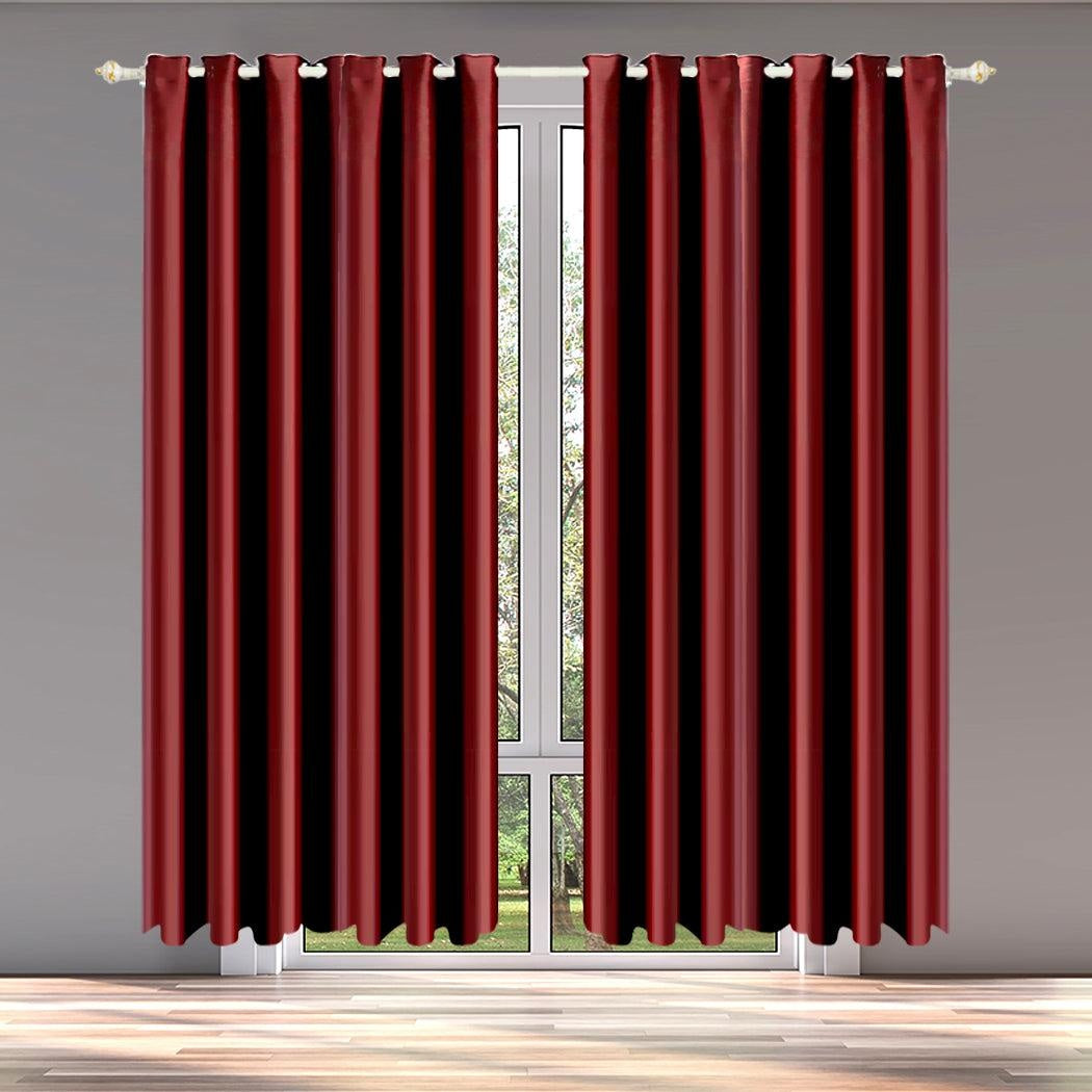 2x Blockout Curtains Panels Blackout 3 Layers Eyelet Room Darkening  240x230cm Deals499