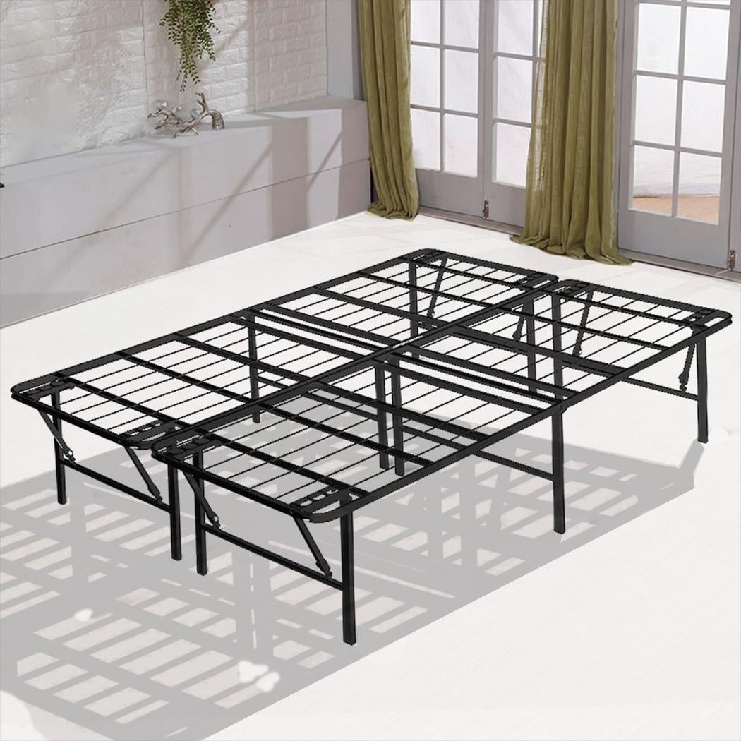 Levede Foldable Metal Bed Frame Mattress Base Platform Air BnB King Size Deals499