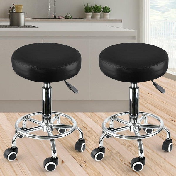 2x Levede Swivel Salon Barstool Hairdressing Stool Barber Chair Equipment Beauty Deals499