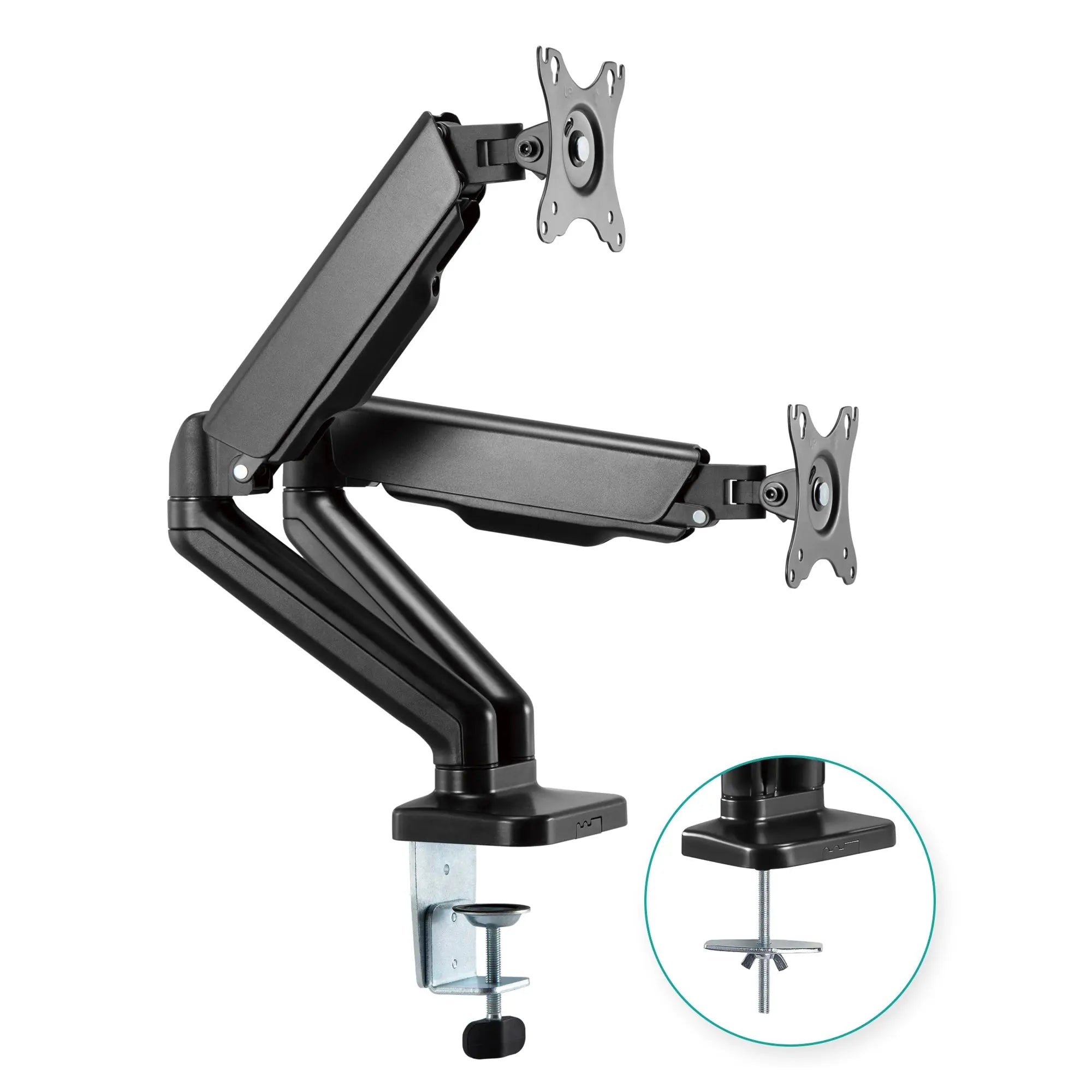 mbeatÂ® activiva ErgoLife Dual Monitor Screen Steel Gas Spring Monitor Arm MBEAT