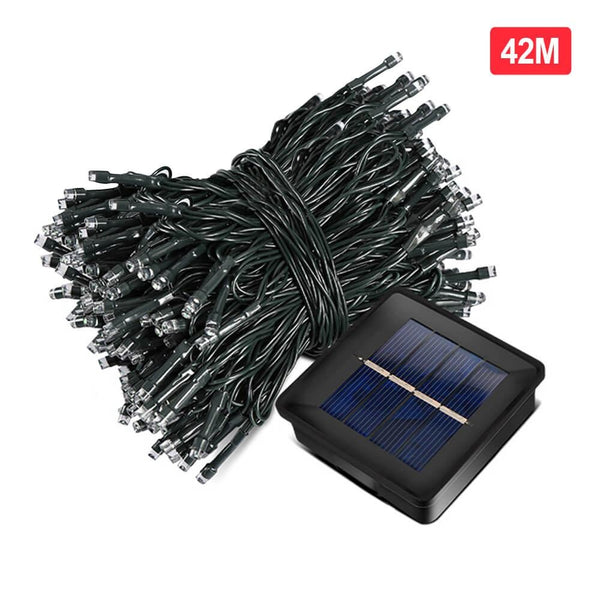 42M 400LED String Solar Powered Fairy Lights Garden Christmas D?cor Multi Colour Deals499