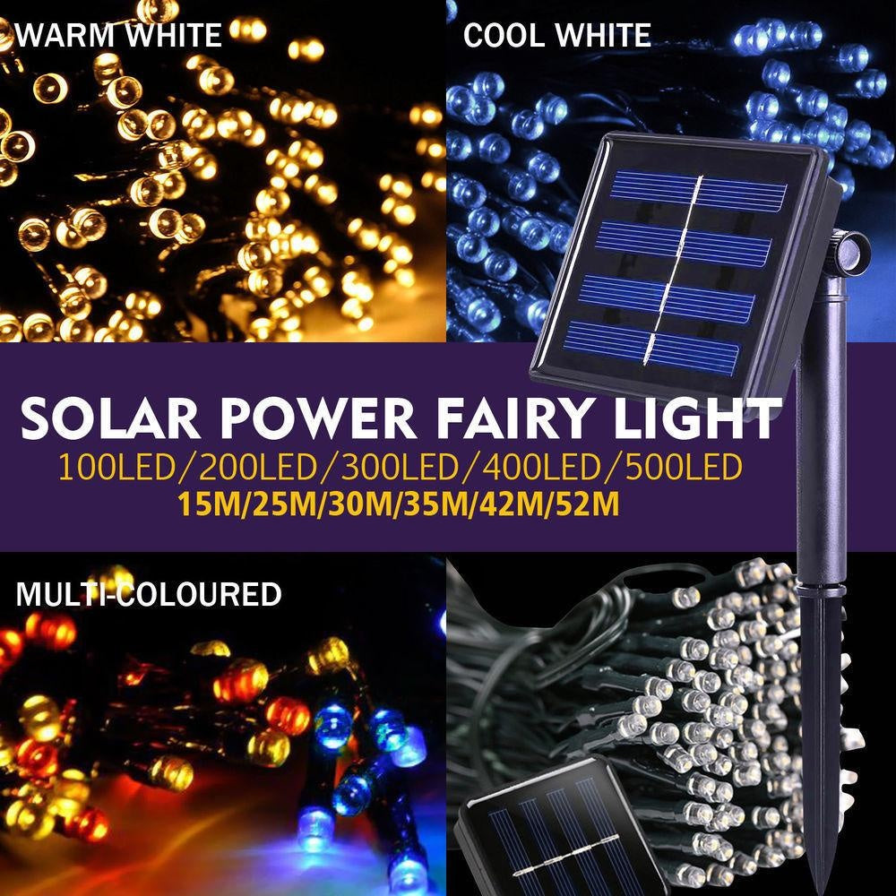 42M 400LED String Solar Powered Fairy Lights Garden Christmas D?cor Cool White Deals499