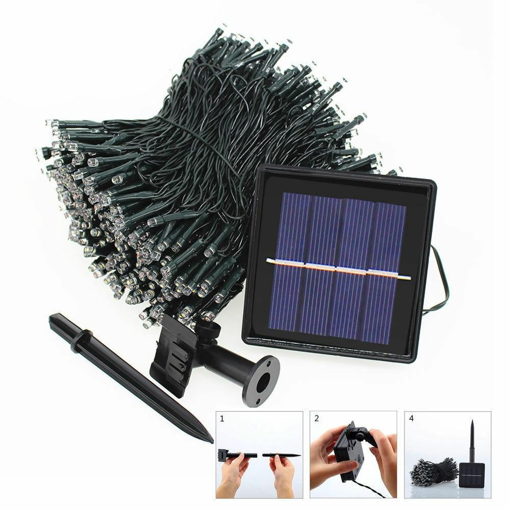 42M 400LED String Solar Powered Fairy Lights Garden Christmas D?cor Cool White Deals499