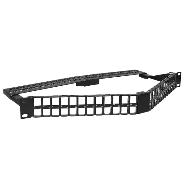 1RU 48 Port UTP Angled 'V' Style Patch Panel - Unloaded Deals499